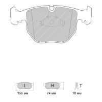 Ferodo Racing FCP997 колодки тормозные передние, состав колодок "H" (DS 2500), черный