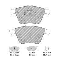 Ferodo Racing FCP4223 колодки тормозные передние, состав колодок DS Performance, черный
