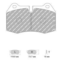 Ferodo Racing FCP1561 колодки тормозные передние, состав колодок DS Performance, черный