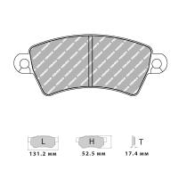 Ferodo Racing FCP1370 колодки тормозные передние, состав колодок DS Performance, черный