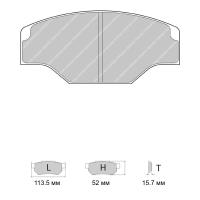 Ferodo Racing FRP201 колодки тормозные передние, состав колодок "G" (DS 3.12), черный