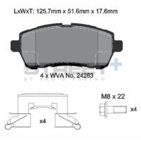 Pagid 8187 колодки тормозные передние, толщина 17,6 мм, состав SP (Street+)