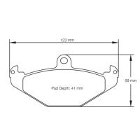 Pagid 1682 колодки тормозные задние, толщина 13 мм, состав RS 42