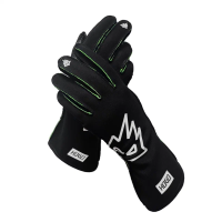HOGO N2 перчатки для картинга, черный / зеленый неоновый, XS