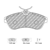 Ferodo Racing FCP1543 колодки тормозные передние, состав колодок "H" (DS 2500), черный
