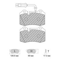 Ferodo Racing FCP721 колодки тормозные, состав колодок DS Performance, черный