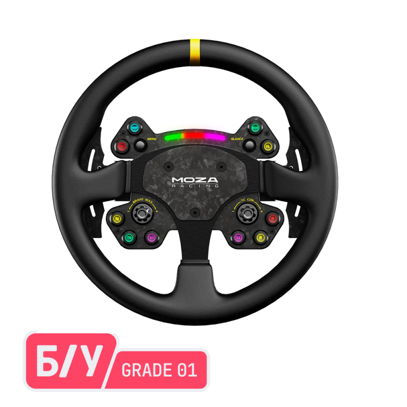 MOZA Racing RS V2 руль для симрейсинга (кожа), 330 мм, б/у