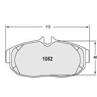 Performance Friction 1082 колодки тормозные задние, толщина 17 мм, состав Z-Rated, черный