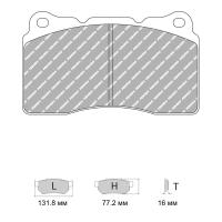 Ferodo Racing FDS1968 колодки тормозные передние, состав колодок DS Performance, черный