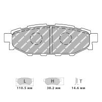 Ferodo Racing FCP1947 колодки тормозные задние, состав колодок "H" (DS 2500), черный