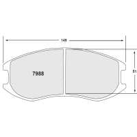 Performance Friction 7988 колодки тормозные, толщина 18 мм, состав 39, черный