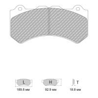 Ferodo Racing FRP3106 колодки тормозные передние, состав колодок DS Performance, черный