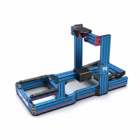 Trak Racer TR120S V2 кокпит для симрейсинга, TR ONE кронштейн фронтальный с нижним креплением, профиль с подпятником под педали, профиль длинный под шифтер, синий