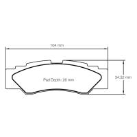 Pagid 6004 колодки тормозные задние, толщина 8,8 мм, состав UT 1