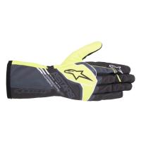 Alpinestars Tech-1 K Race S V2 Corporate перчатки для картинга, антрацит / желтый неоновый, S