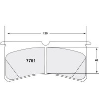 Performance Friction 7751 колодки тормозные, толщина 20 мм, состав 01, черный
