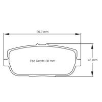 Pagid 8077 колодки тормозные задние, толщина 13,1 мм, состав RSL 29