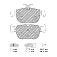 Ferodo Racing FCP5356 колодки тормозные задние, состав колодок "H" (DS 2500), черный