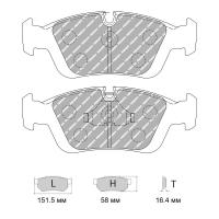 Ferodo Racing FCP725 колодки тормозные передние, состав колодок DS Performance, черный