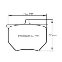 Pagid 8040 колодки тормозные, толщина 16 мм, состав RSH 42