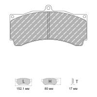 Ferodo Racing FRP3077 колодки тормозные, состав колодок "H" (DS 2500), черный