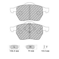Ferodo Racing FCP590 колодки тормозные передние, состав колодок "H" (DS 2500), черный