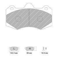 Ferodo Racing FRP3084 колодки тормозные передние, состав колодок DS Performance, черный