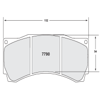 Performance Friction 7790 колодки тормозные передние, толщина 25 мм, состав 01, черный