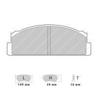 Ferodo Racing FCP22 колодки тормозные, состав колодок "H" (DS 2500), черный