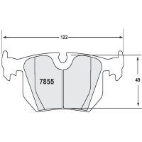 Performance Friction 7855 колодки тормозные задние, толщина 16 мм, состав Z-Rated, черный