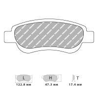 Ferodo Racing FCP1790 колодки тормозные передние, состав колодок "H" (DS 2500), черный