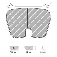 Ferodo Racing FRP3020 колодки тормозные, состав колодок "R" (DS 3000), черный