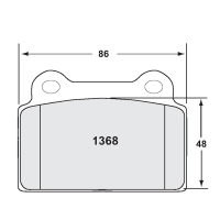 Performance Friction 1368 колодки тормозные задние, толщина 14 мм, состав Z-Rated, черный