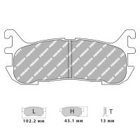 Ferodo Racing FCP1012H колодки тормозные задние, состав "H" (DS 2500), черный