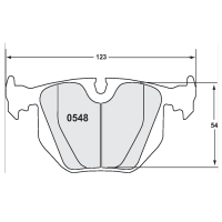 Performance Friction 0548 колодки тормозные задние, толщина 16 мм, состав Z-Rated, прикатанные, черный