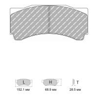 Ferodo Racing FRP3015 колодки тормозные, состав колодок "W" (DS 1.11), черный