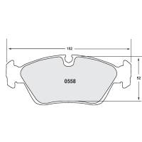 Performance Friction 0558 колодки тормозные передние, толщина 18 мм, состав 08, черный