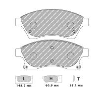 Ferodo Racing FCP4262 колодки тормозные передние, состав колодок "H" (DS 2500), черный
