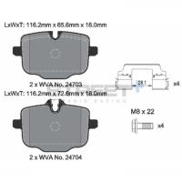 Pagid 8191 колодки тормозные передние, толщина 18 мм, состав SP (Street+)