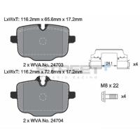 Pagid 8290 колодки тормозные задние, толщина 17,2 мм, состав SP (Street+)