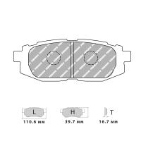 Ferodo Racing FCP4187 колодки тормозные задние, состав колодок DS Performance, черный