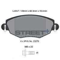 Pagid 8167 колодки тормозные передние, толщина 18,4 мм, состав SP (Street+)