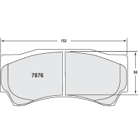 Performance Friction 7876 колодки тормозные передние, толщина 16 мм, состав 11, черный