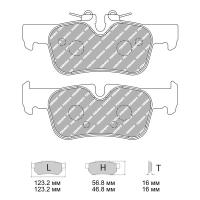 Ferodo Racing FCP4954 колодки тормозные задние, состав колодок "H" (DS 2500), черный