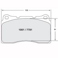 Performance Friction 7781 колодки тормозные