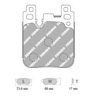 Ferodo Racing FCP4663 колодки тормозные задние, состав колодок DS Performance, черный