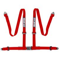 Sparco  ремни безопасности, 4 точки, 2", красный