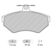 Ferodo Racing FCP1312 колодки тормозные, состав колодок DS Performance, черный