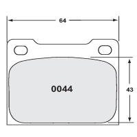 Performance Friction 0044 колодки тормозные, толщина 15 мм, состав 11, черный
