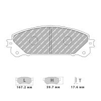 Ferodo Racing FCP4354 колодки тормозные передние, состав колодок "H" (DS 2500), черный